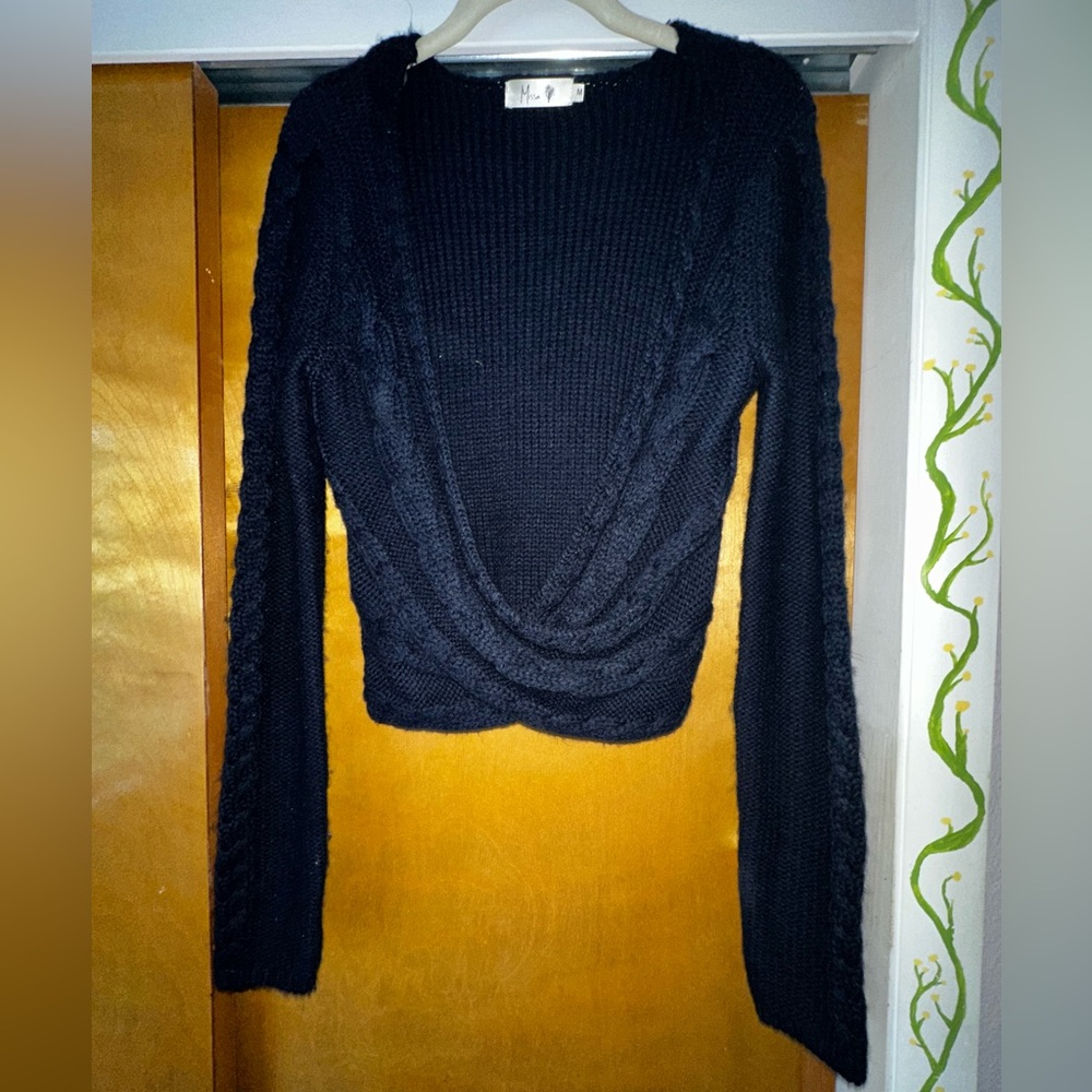 Deep V Knit Sweater